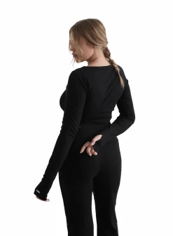 ease ribbed long sleeve top<AIM´N Hot