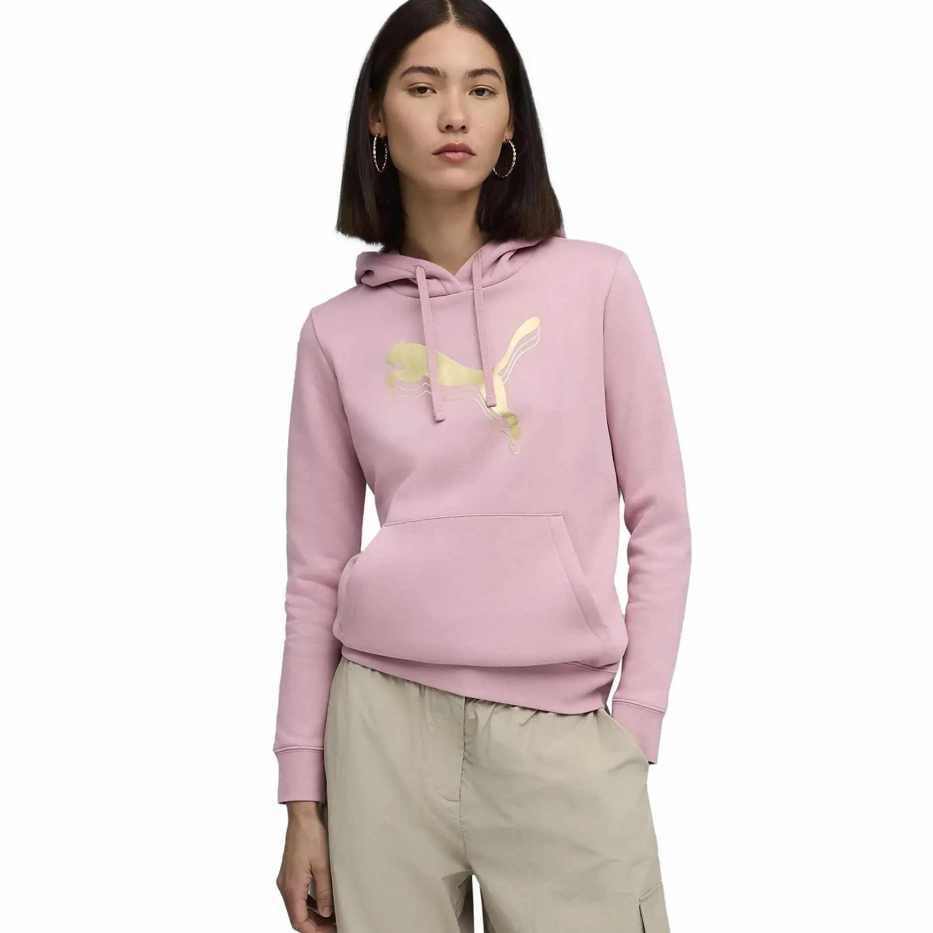 ess metallic hoodie w<PUMA Sale