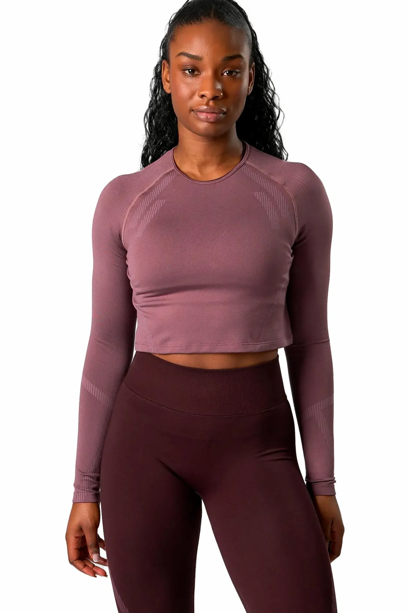 impact seamless ls crop top<ICANIWILL Hot