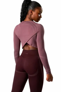impact seamless ls crop top<ICANIWILL Hot