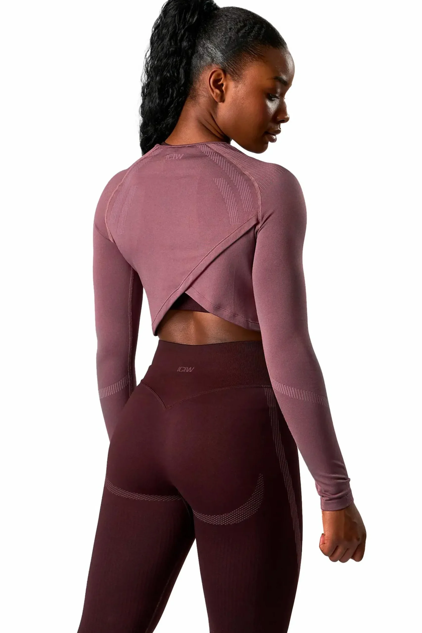 impact seamless ls crop top<ICANIWILL Hot