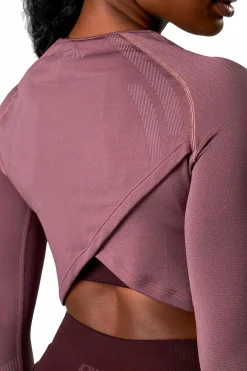 impact seamless ls crop top<ICANIWILL Hot