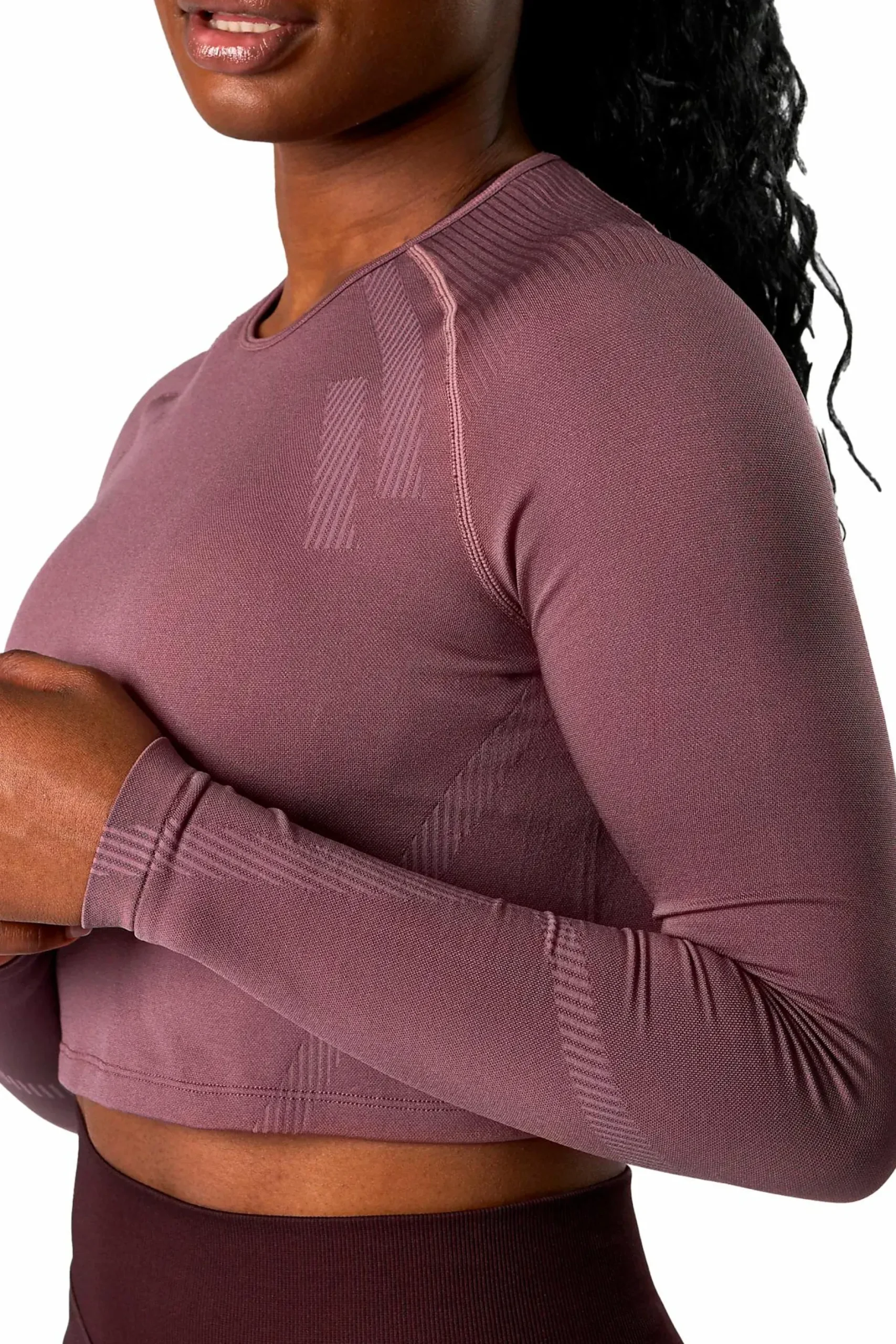 impact seamless ls crop top<ICANIWILL Hot